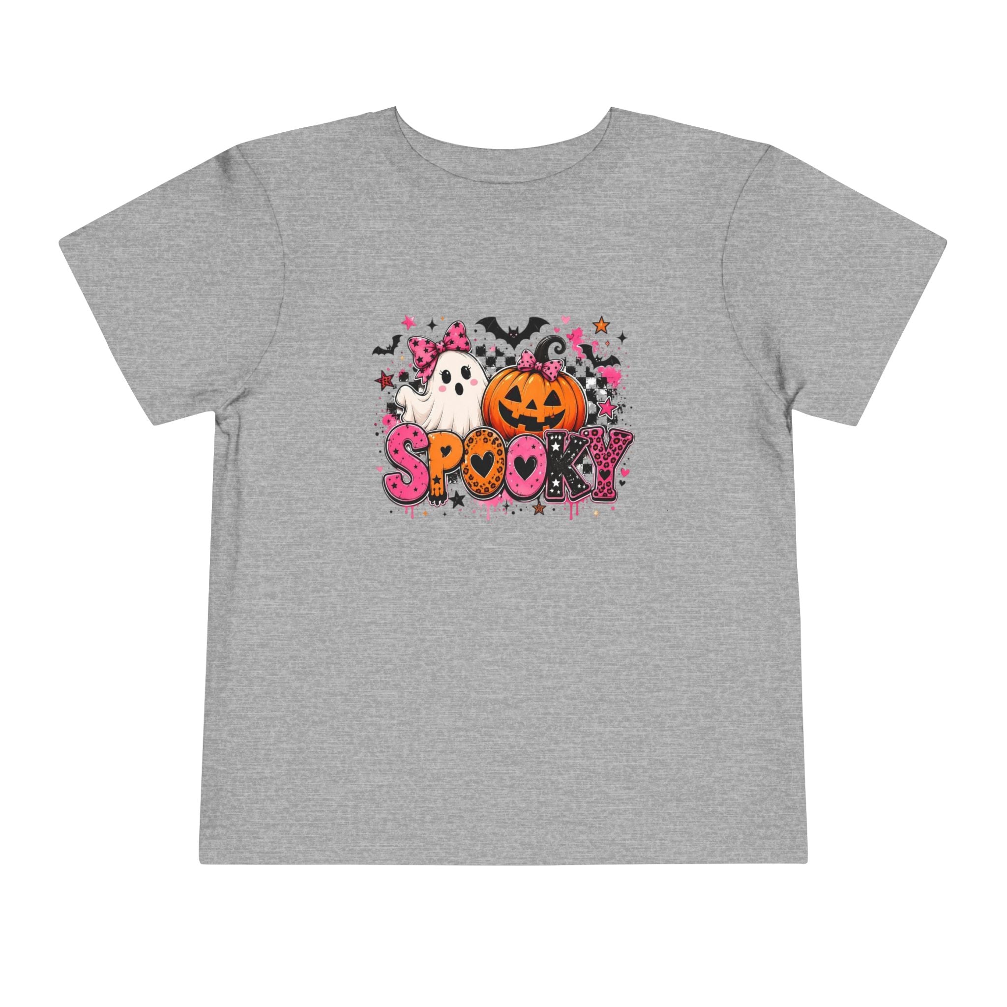 Toddler Tee — "Spooky" Halloween Ghost & Pumpkin Shirt