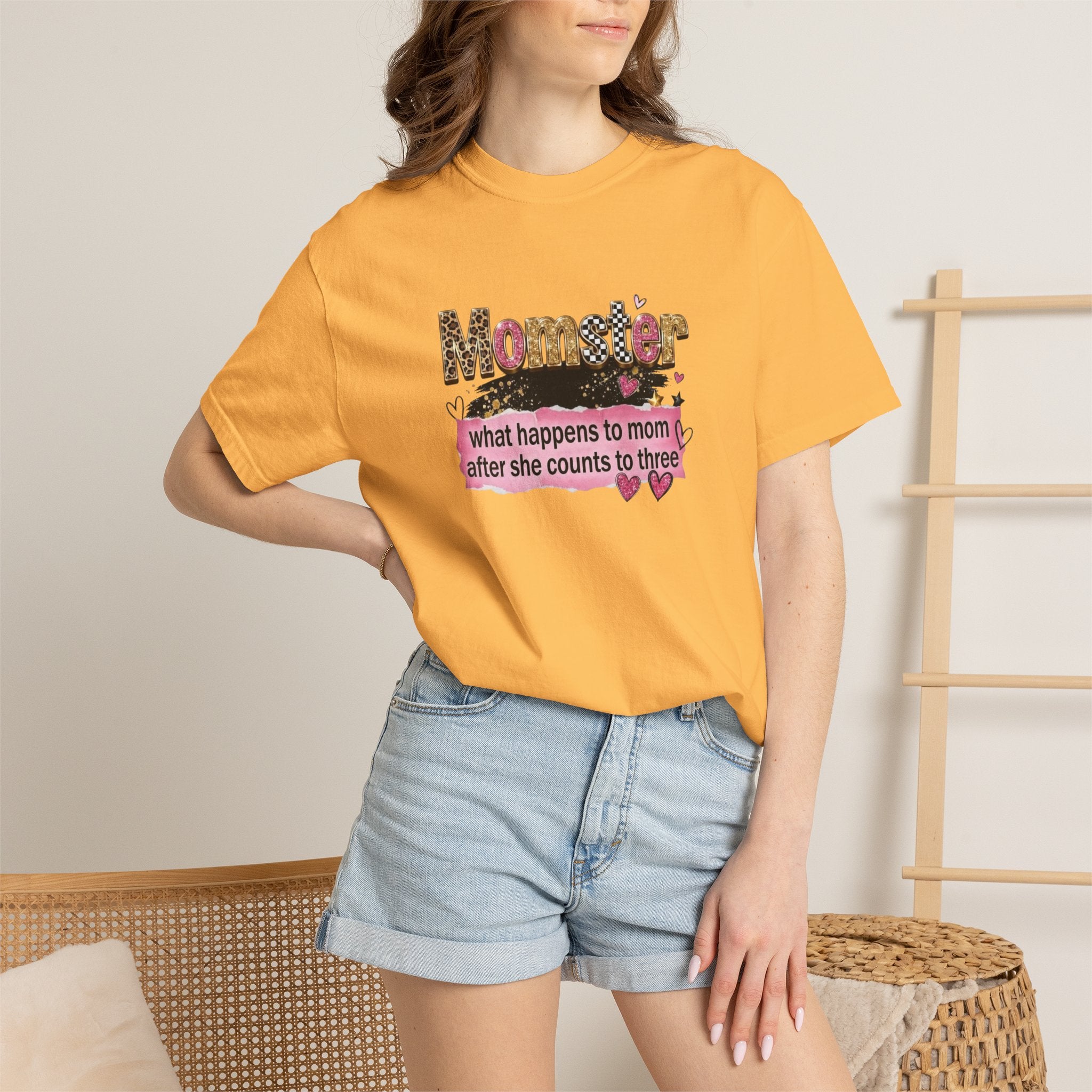 Momster T-Shirt – "What Happens to Mom After She Counts to Three" Funny Mom Shirt