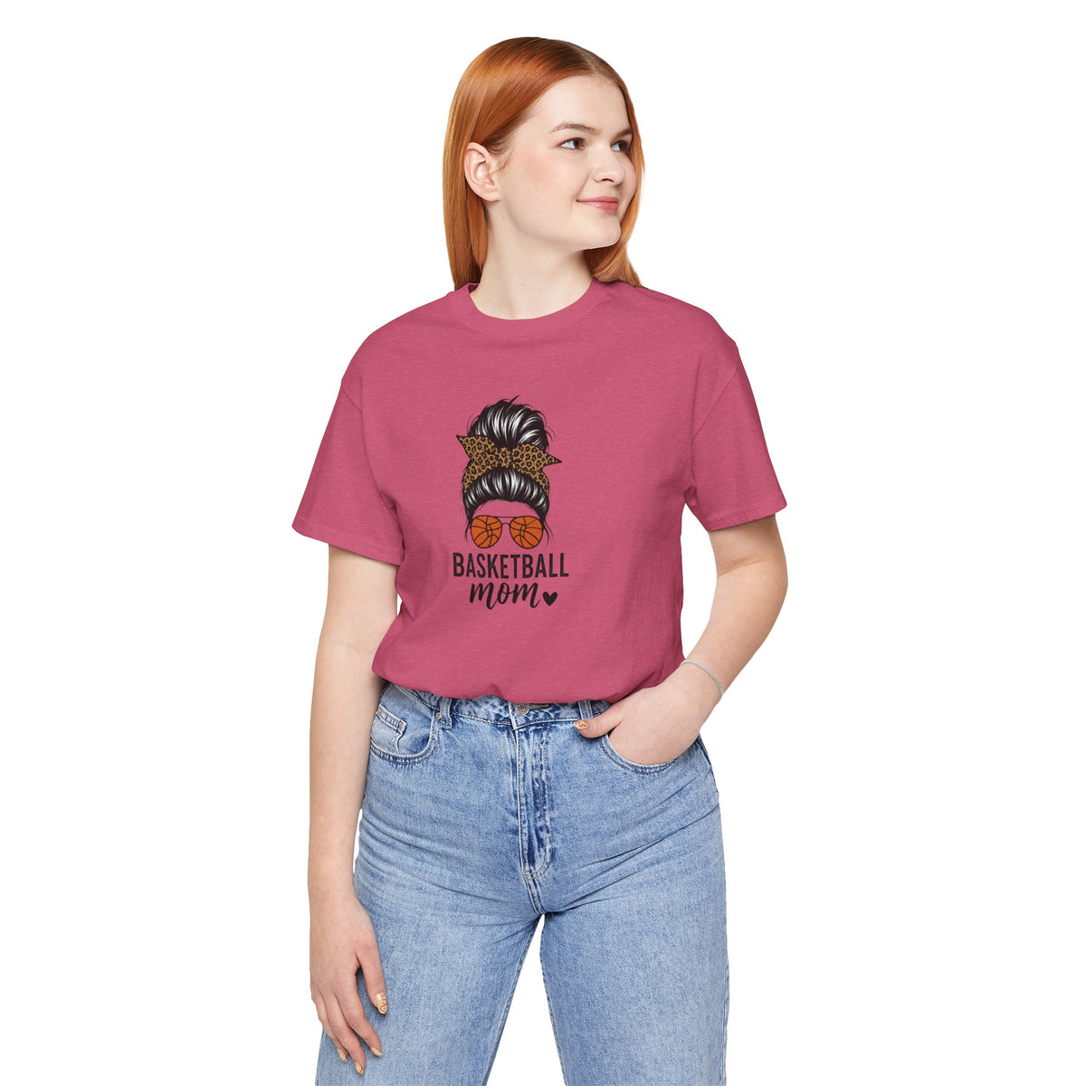 Graphic Basketball Sunglasses & Messy Bun Shirt