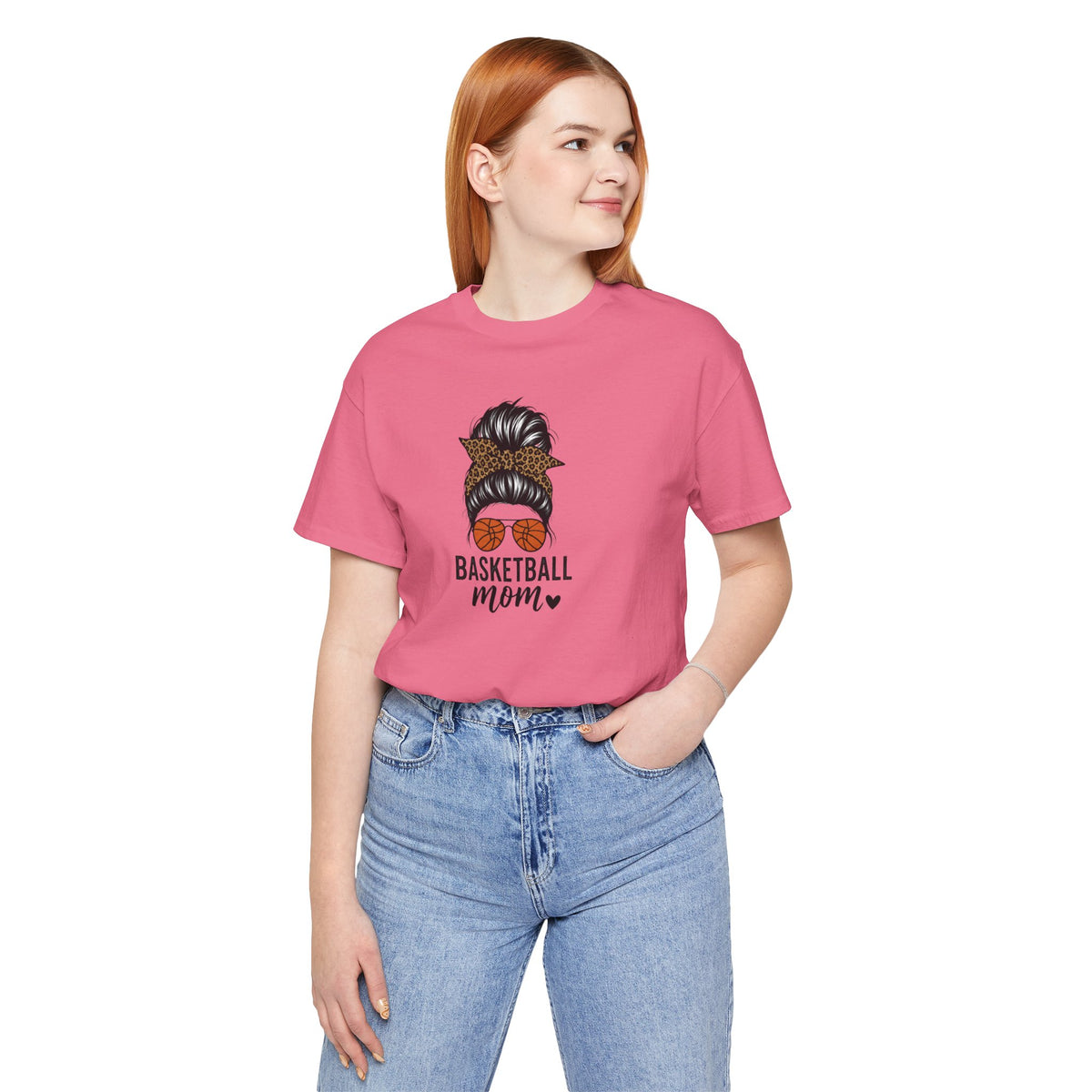 Graphic Basketball Sunglasses & Messy Bun Shirt