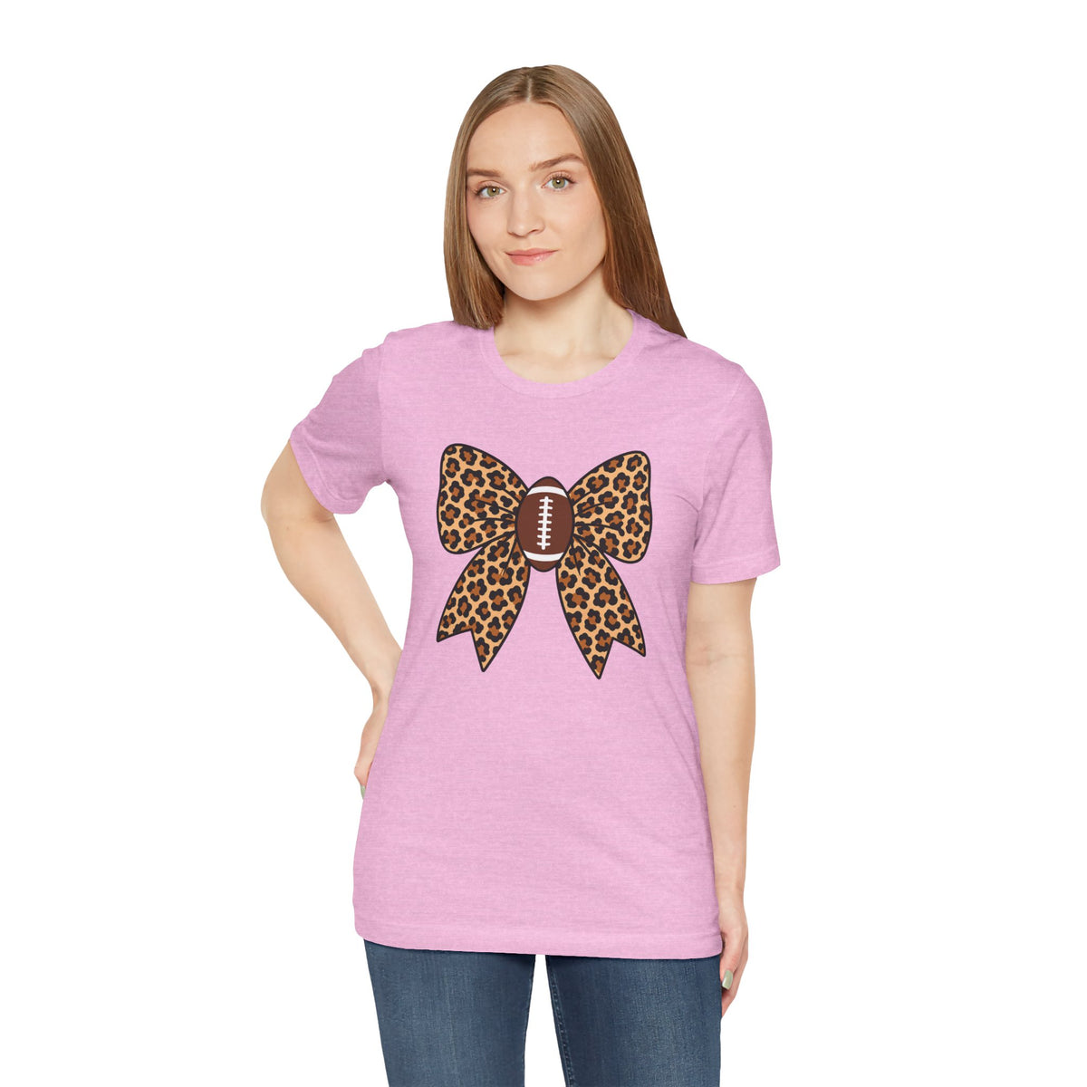 Leopard Football Bow Tee