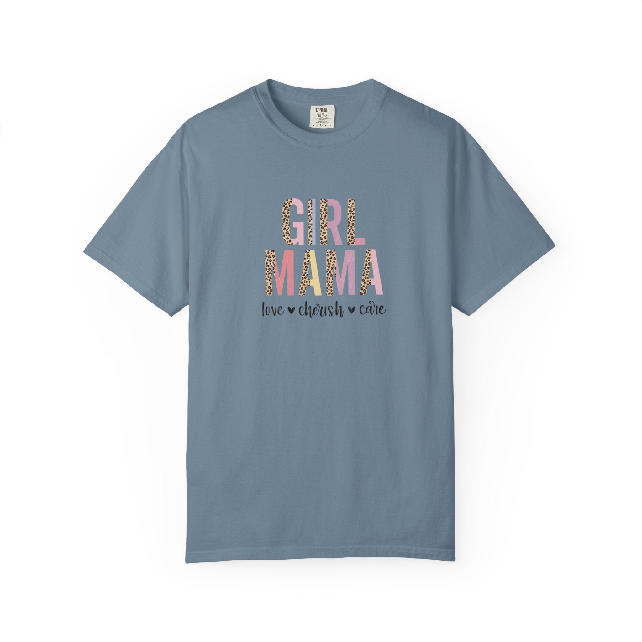 Girl Mama T-Shirt — Floral Leopard Print “Girl Mama” Graphic Tee (Love • Cherish • Cuddle)