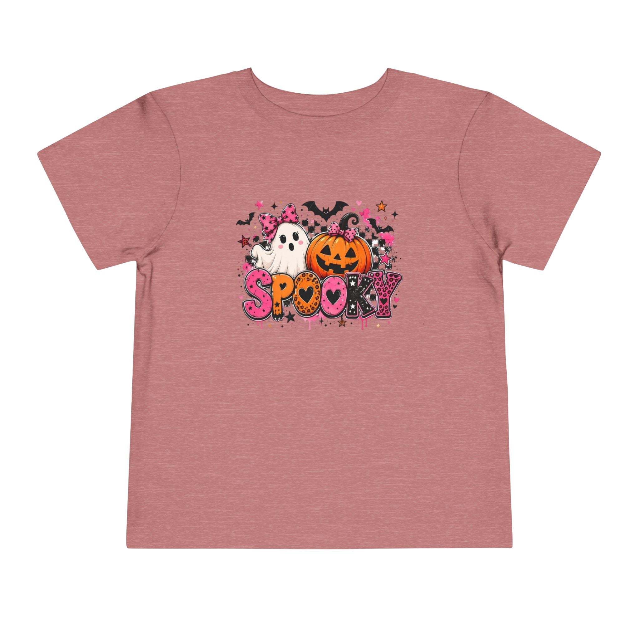 Toddler Tee — "Spooky" Halloween Ghost & Pumpkin Shirt