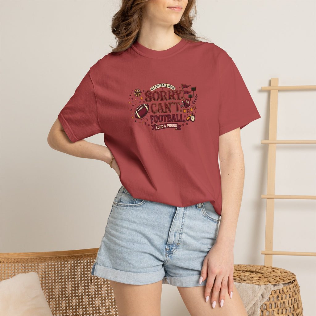 Sorry I Can't, Football T-Shirt