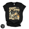 Spooky Readers Book Club Tee | Book Lover Halloween Graphic T-Shirt {WHITE DESIGN}