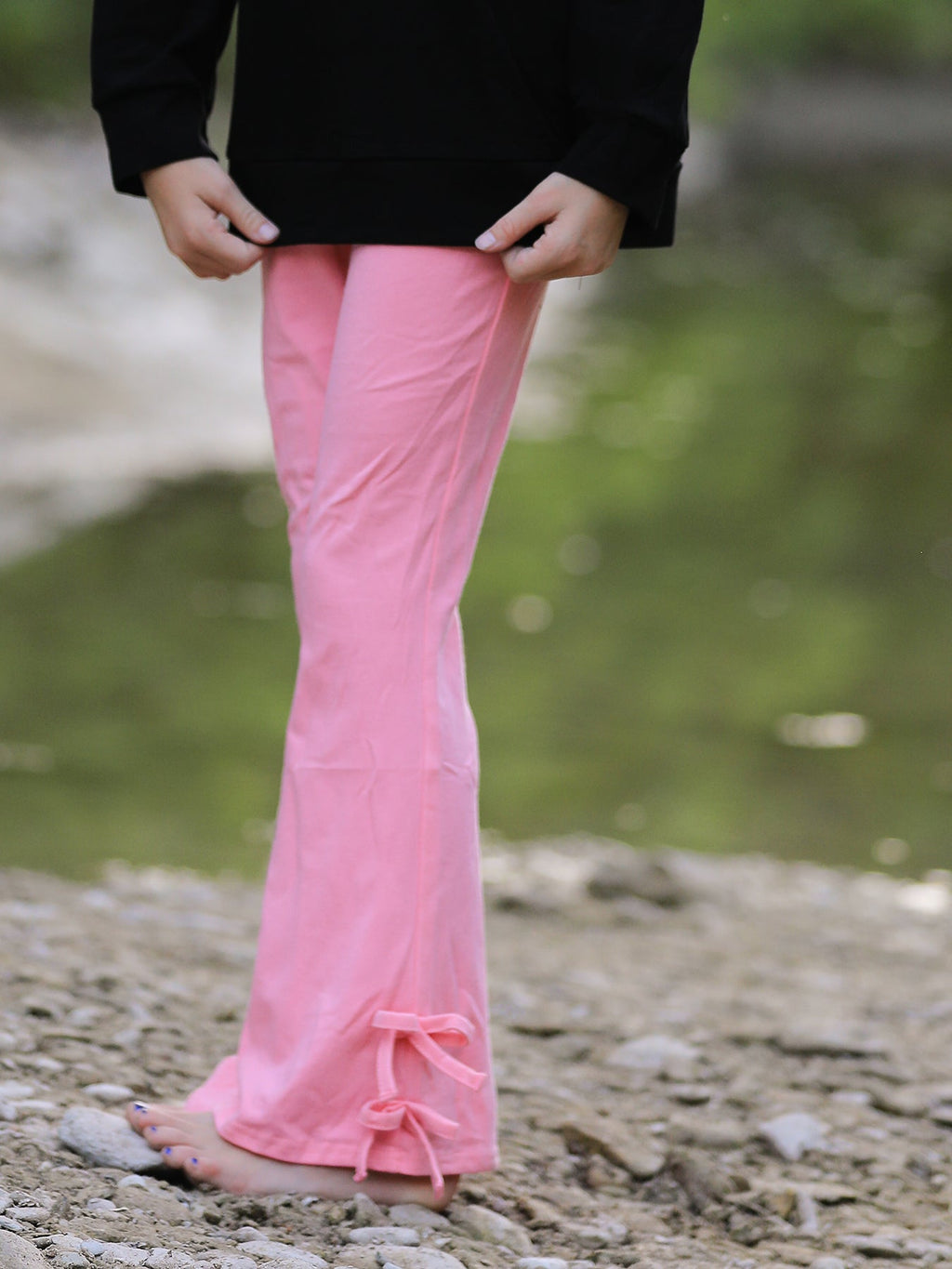 Girls Hocus Pocus Halloween Long Sleeve Top & Pink Flare Pants Outfit Set