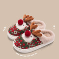 Women’s Christmas Reindeer Plush Slippers – Cozy Holiday House Shoes