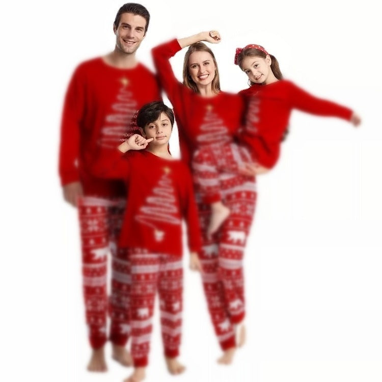 Matching Family Christmas Pajamas – Nordic Holiday Tree Print Pajama Set