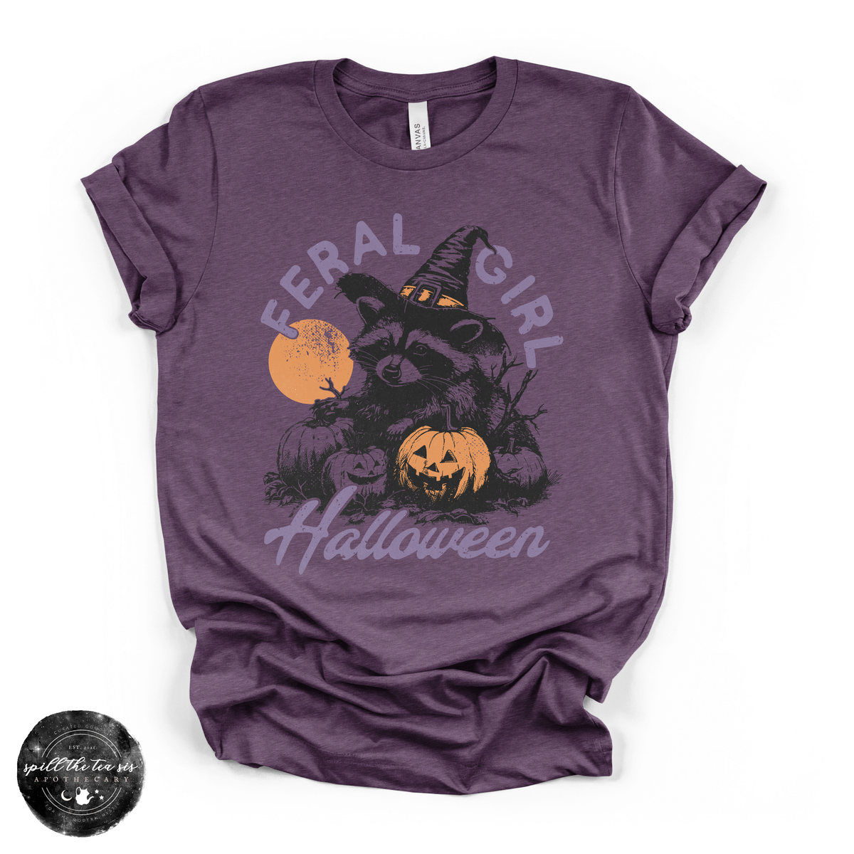 Feral Girl Halloween Tee | Funny Raccoon Graphic T-Shirt