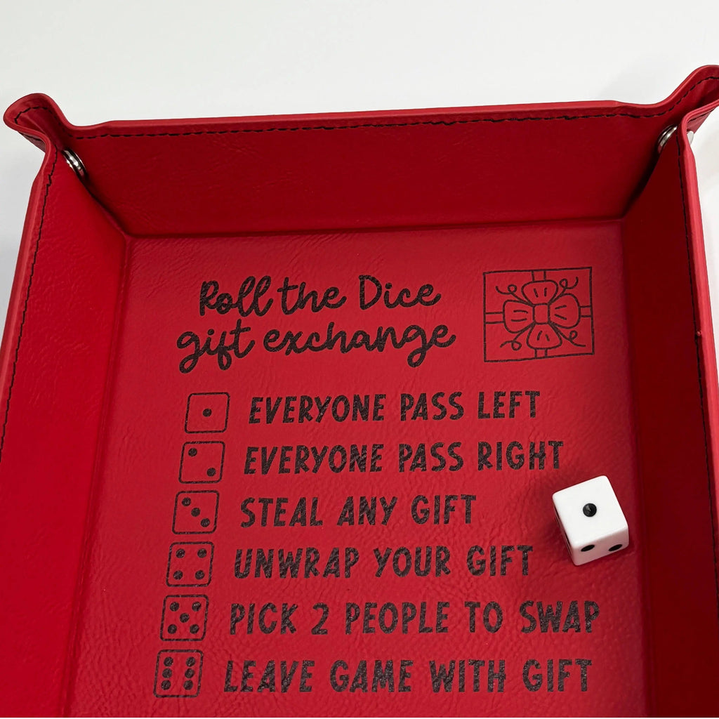 Christmas Dice Exchange Game – White Elephant Gift Tray
