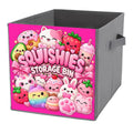 Kawaii Squishies Storage Bin – Cute Pink Collapsible Toy Organizer