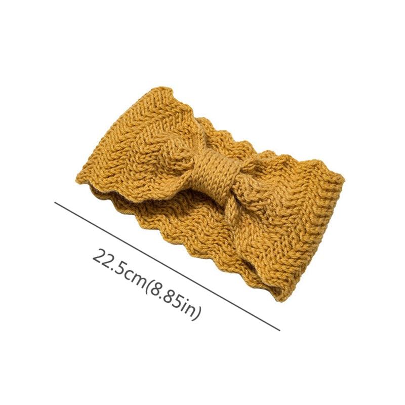 Women’s Wide Knit Bow Headband – Soft Knotted Winter Ear Warmer