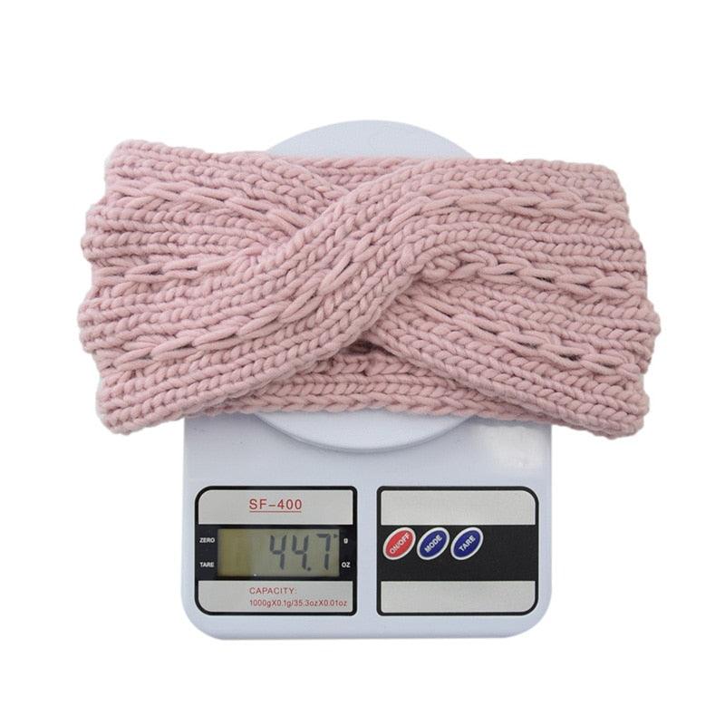 Women’s Wide Knit Bow Headband – Soft Knotted Winter Ear Warmer